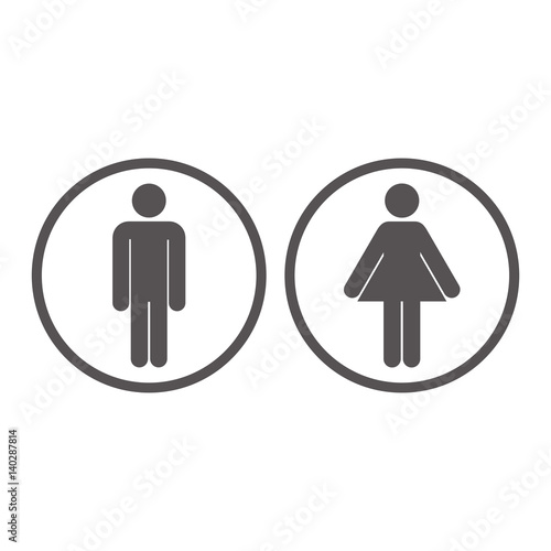 Man and lady toilet sign