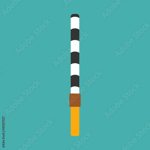 Police stick on a blue background.