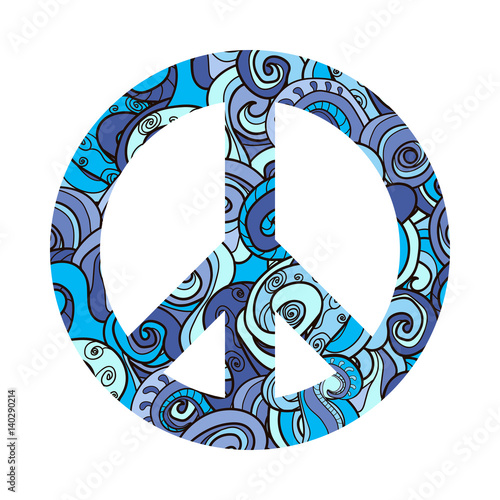 symbol of peace , vector icon. pacific.