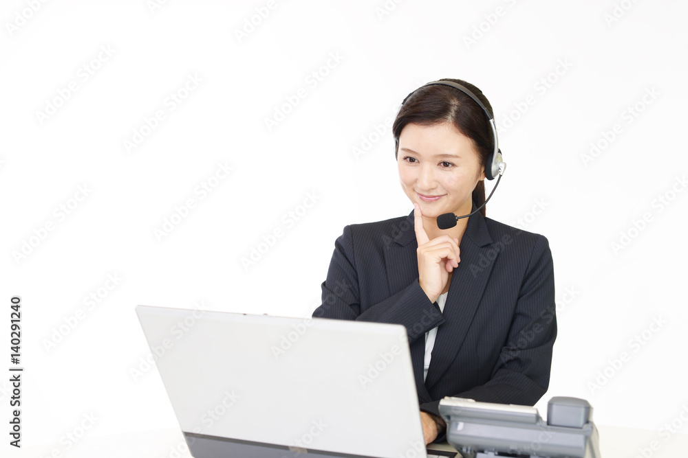 微笑むオペレーター 微笑むオペレーター