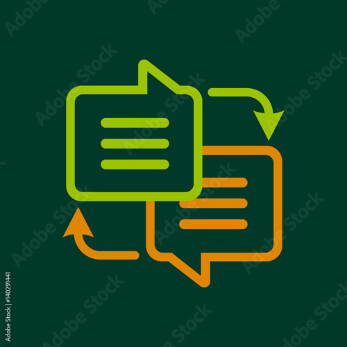 Writing translation icon, outline style