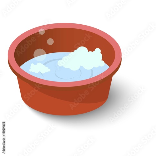 Water basin icon, isometric style