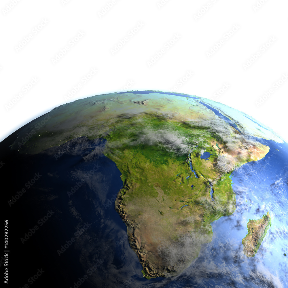 Fototapeta premium Africa on planet Earth