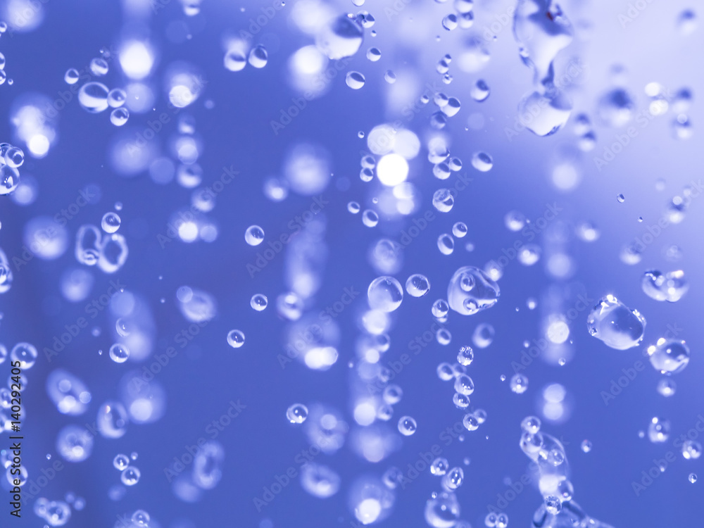 cold blue water drops background
