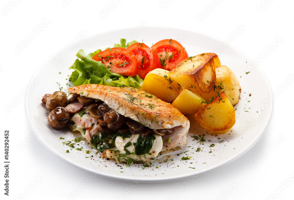 Stuffed chicken filet with mushrooms Stuffed chicken filet with mushrooms
