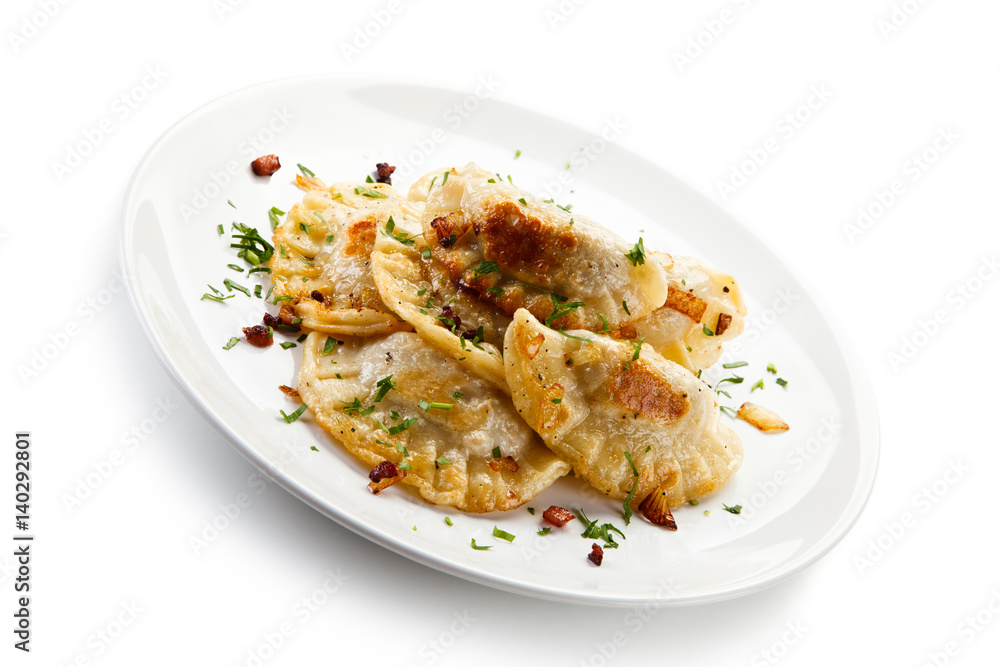 Dumplings on white table Dumplings on white table
