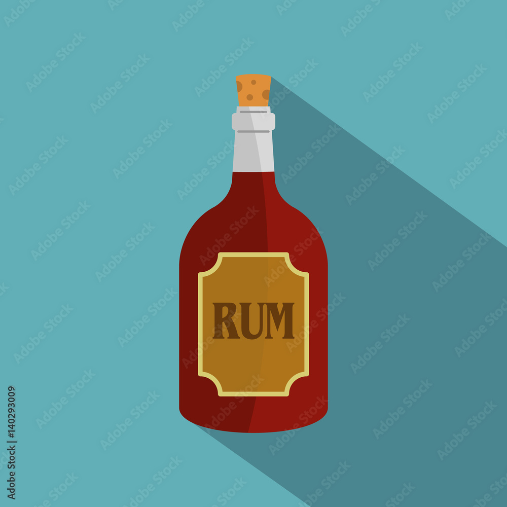 Rum icon, flat style