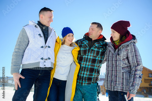 Cheerful group of friends posing for the camera.