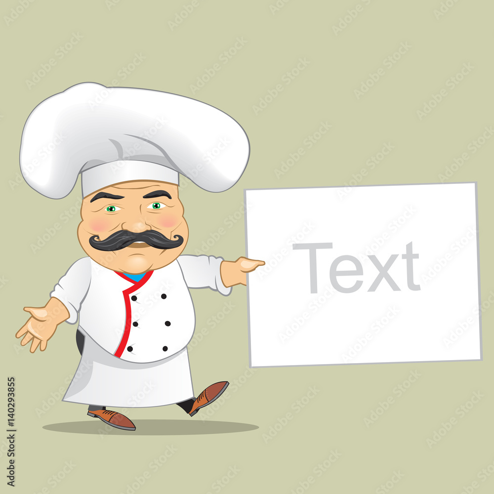 Vector Chef Cook Serving Food Realistic Cartoon Character Design Isolated Vector Illustrator Vector Chef Cook Serving Food Realistic Cartoon Character Design Isolated Vector Illustrator