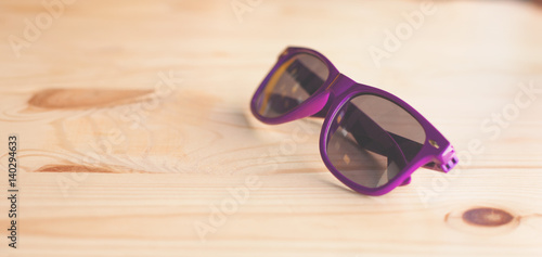 Sunglasses on the table.