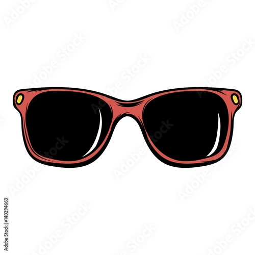 Sunglasses icon cartoon