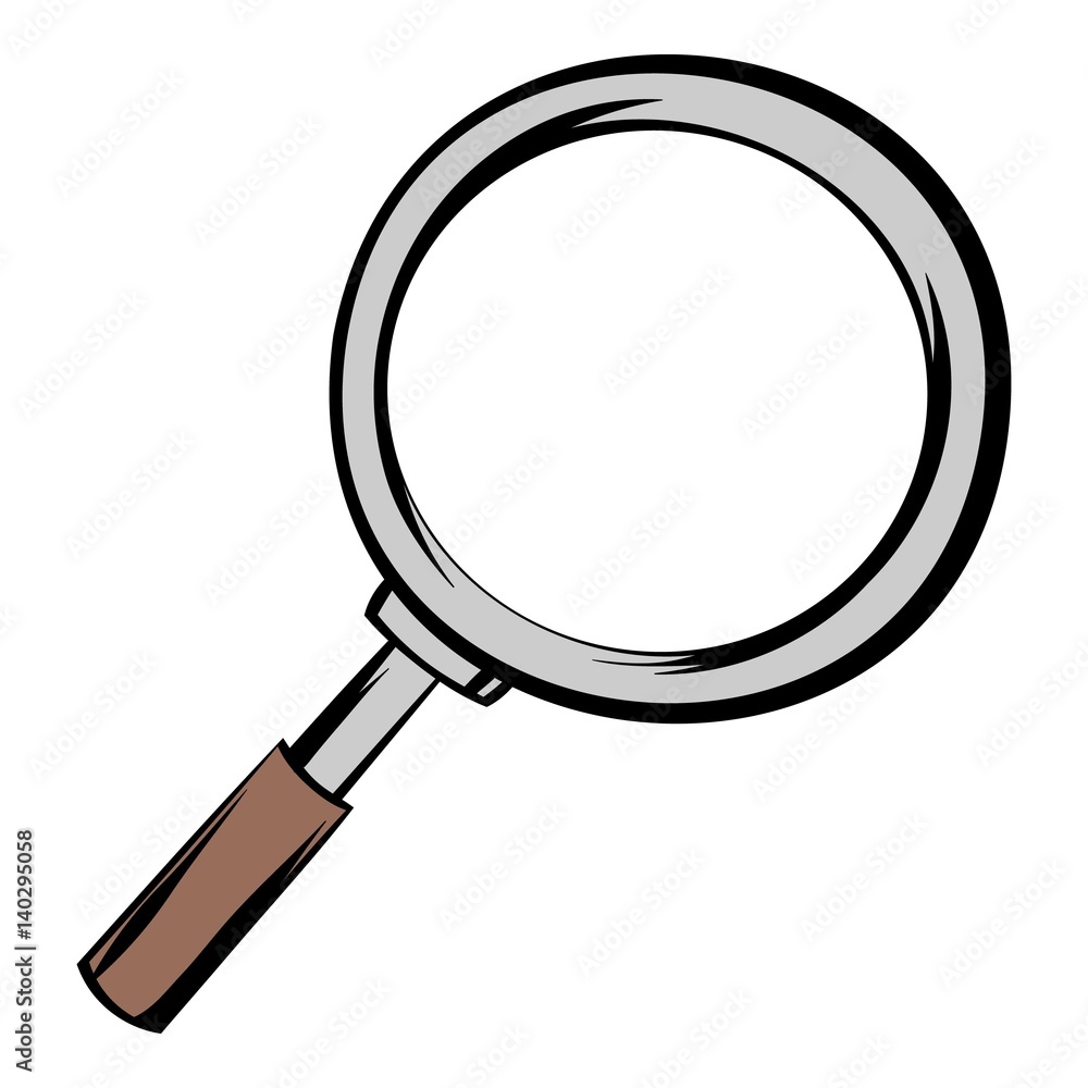 Magnifying glass icon cartoon Magnifying glass icon cartoon