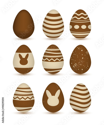 Set of chocolate Easter Eggs.