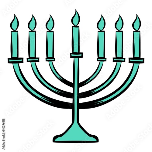 Menorah icon cartoon