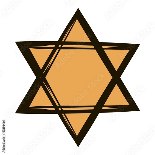 Star of david icon cartoon