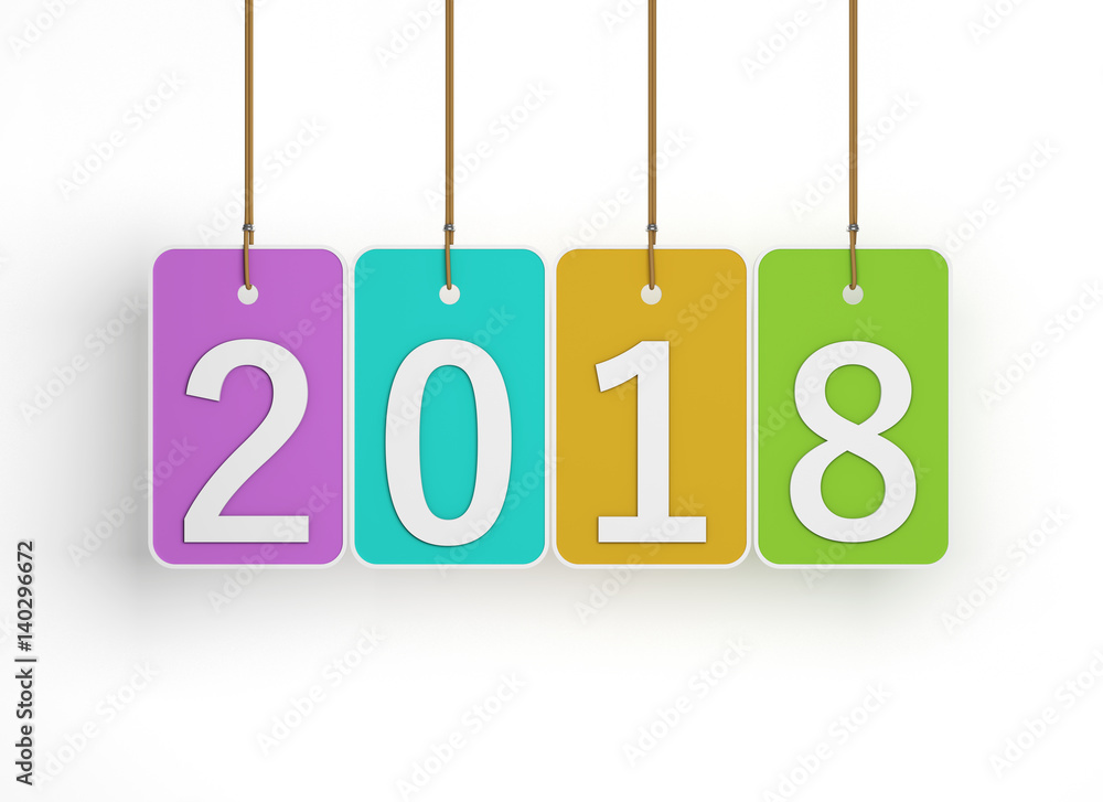 New Year 2018 - 3D Rendered Image
New Year 2018 - 3D Rendered Image