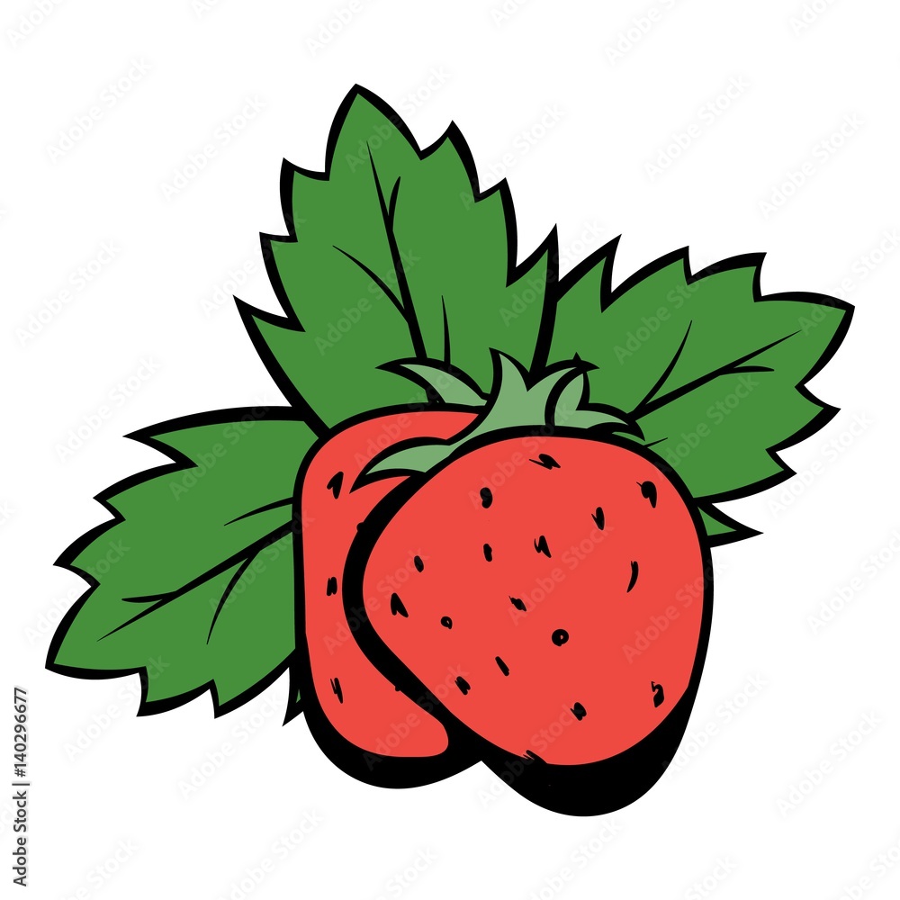 Strawberry icon cartoon Strawberry icon cartoon