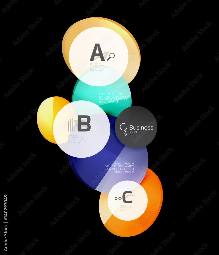 Glass circle abstract background Glass circle abstract background