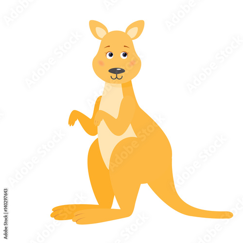 Funny yellow angaroo