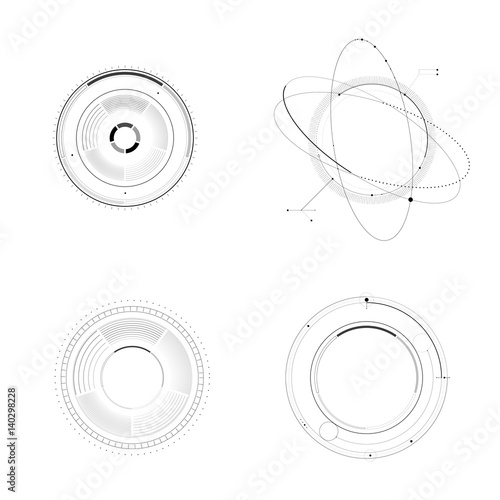 Hud futuristic template. light digital of technology design. vector stock.
