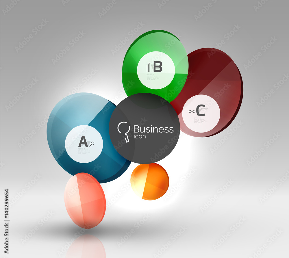 Circle modern business infographics design template