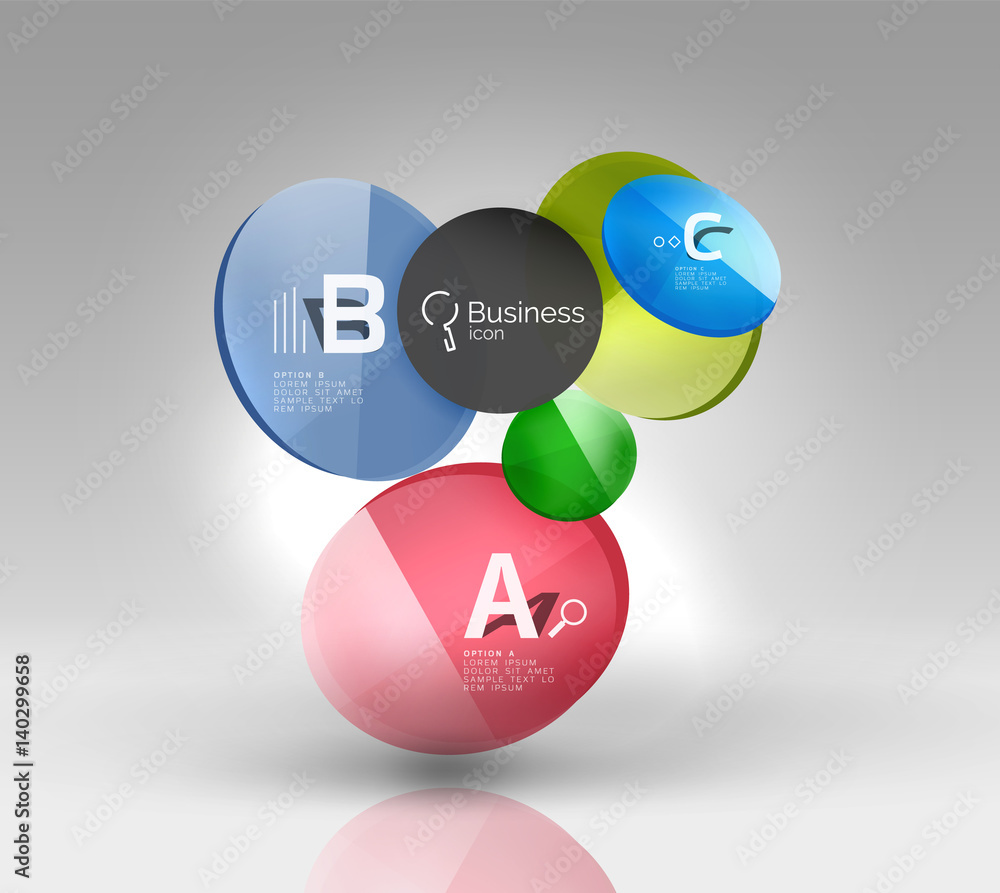 Circle modern business infographics design template Circle modern business infographics design template