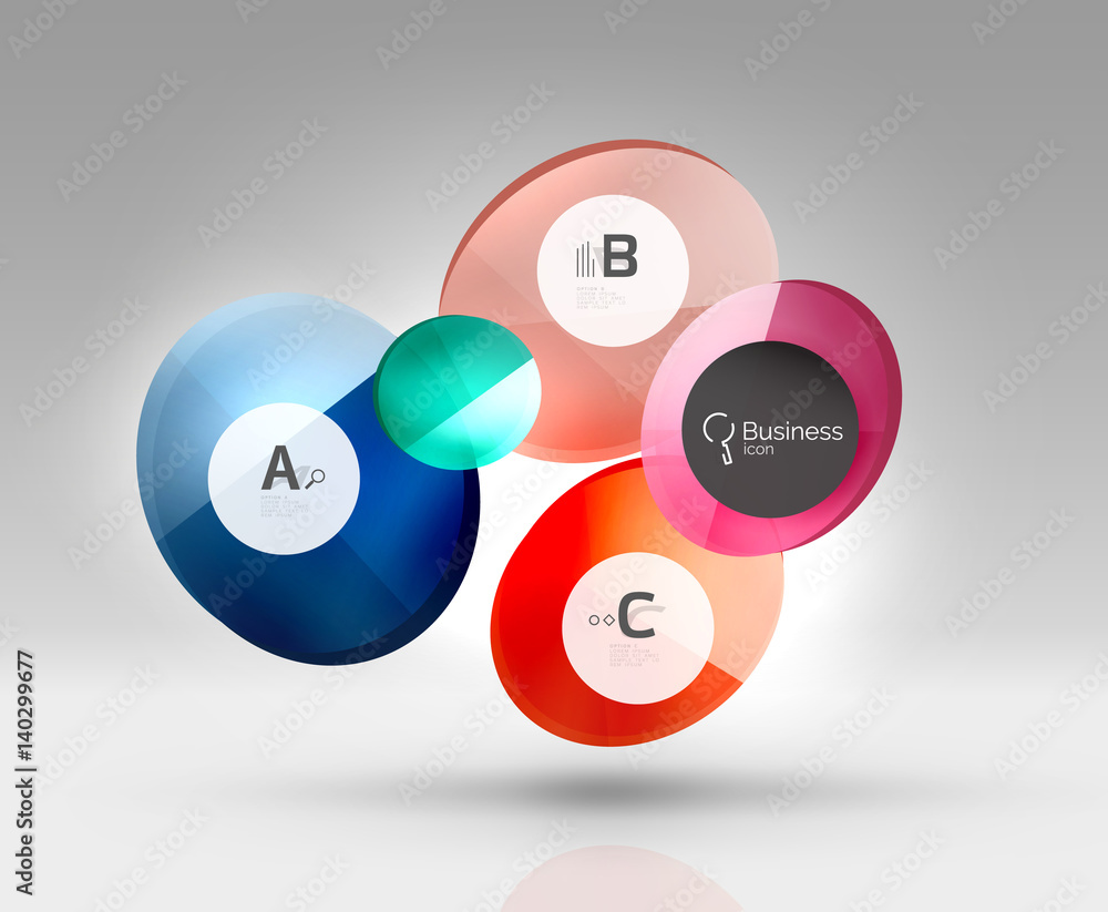 Circle modern business infographics design template Circle modern business infographics design template