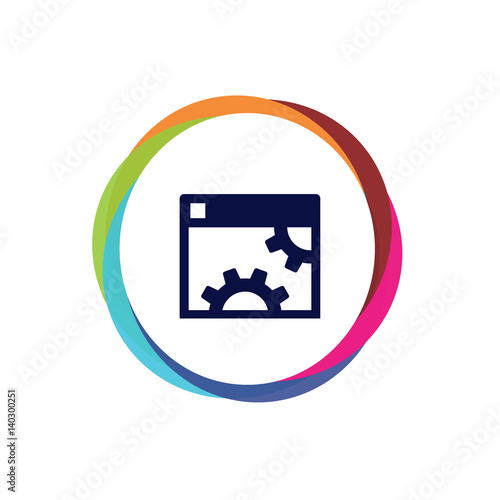 Abstract Multicolor App Button