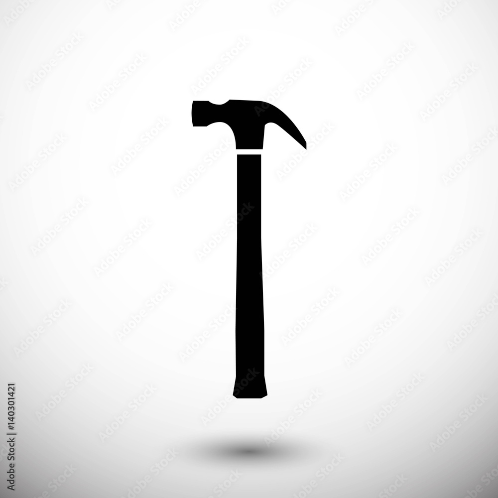 hammer icon stock vector illustration flat design hammer icon stock vector illustration flat design