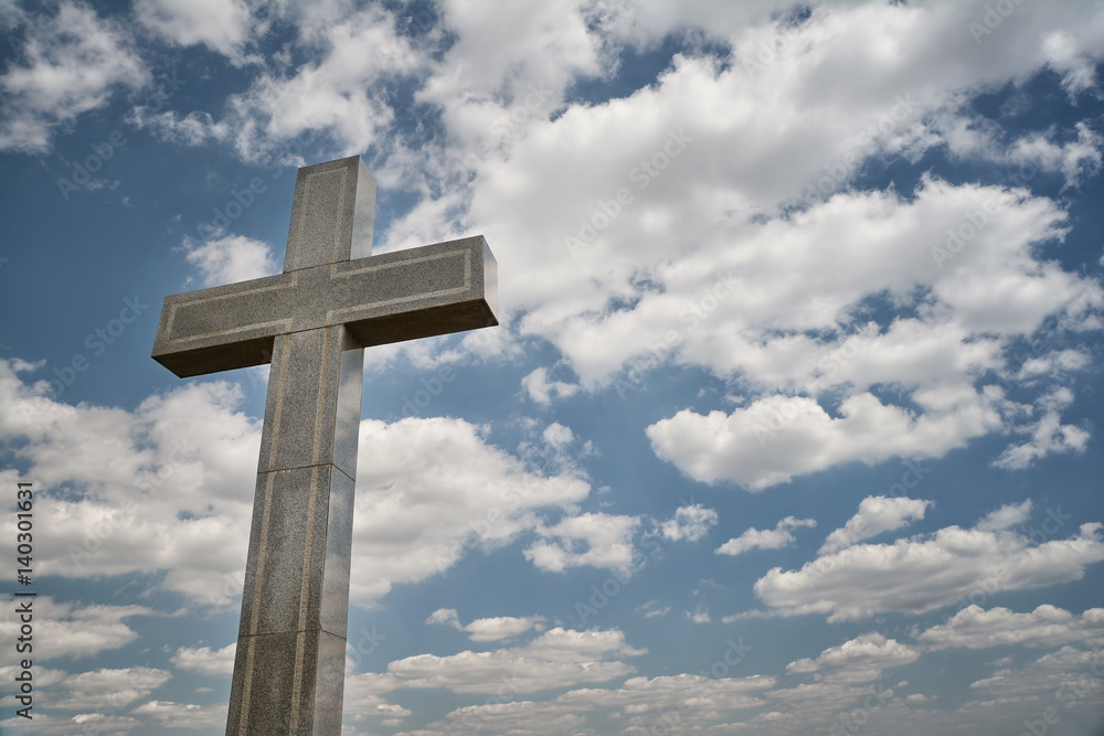 Cross And Sky With Clouds
