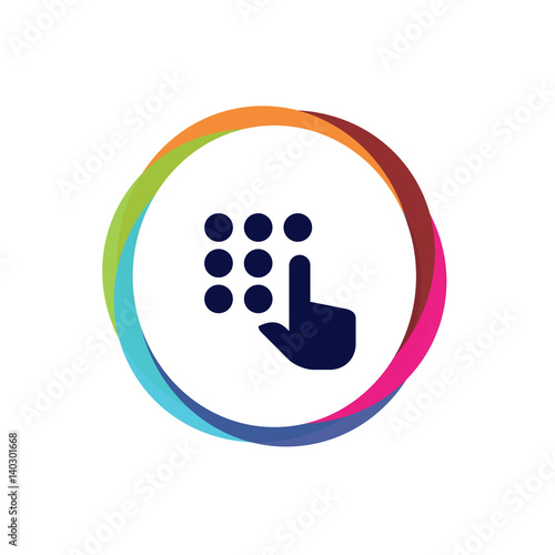 Abstract  Multicolor  App  Button