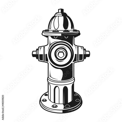 fire hydran monochrome