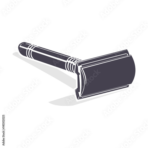 T-shaped razor monochrome