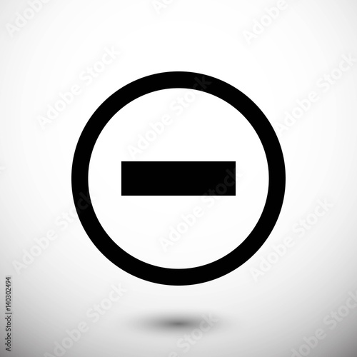 minus icon stock vector illustration flat design