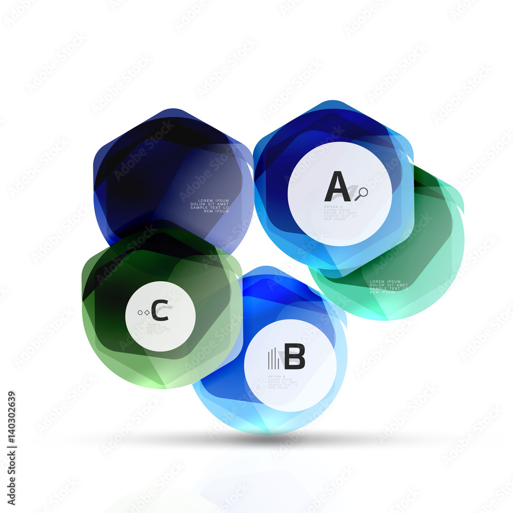 Geometrical hexagon aqua elements Geometrical hexagon aqua elements