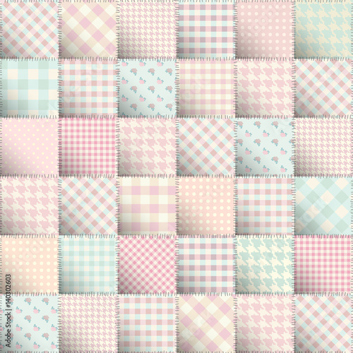 Pink sweet patchwork