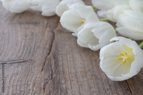 Tulpen auf Holz