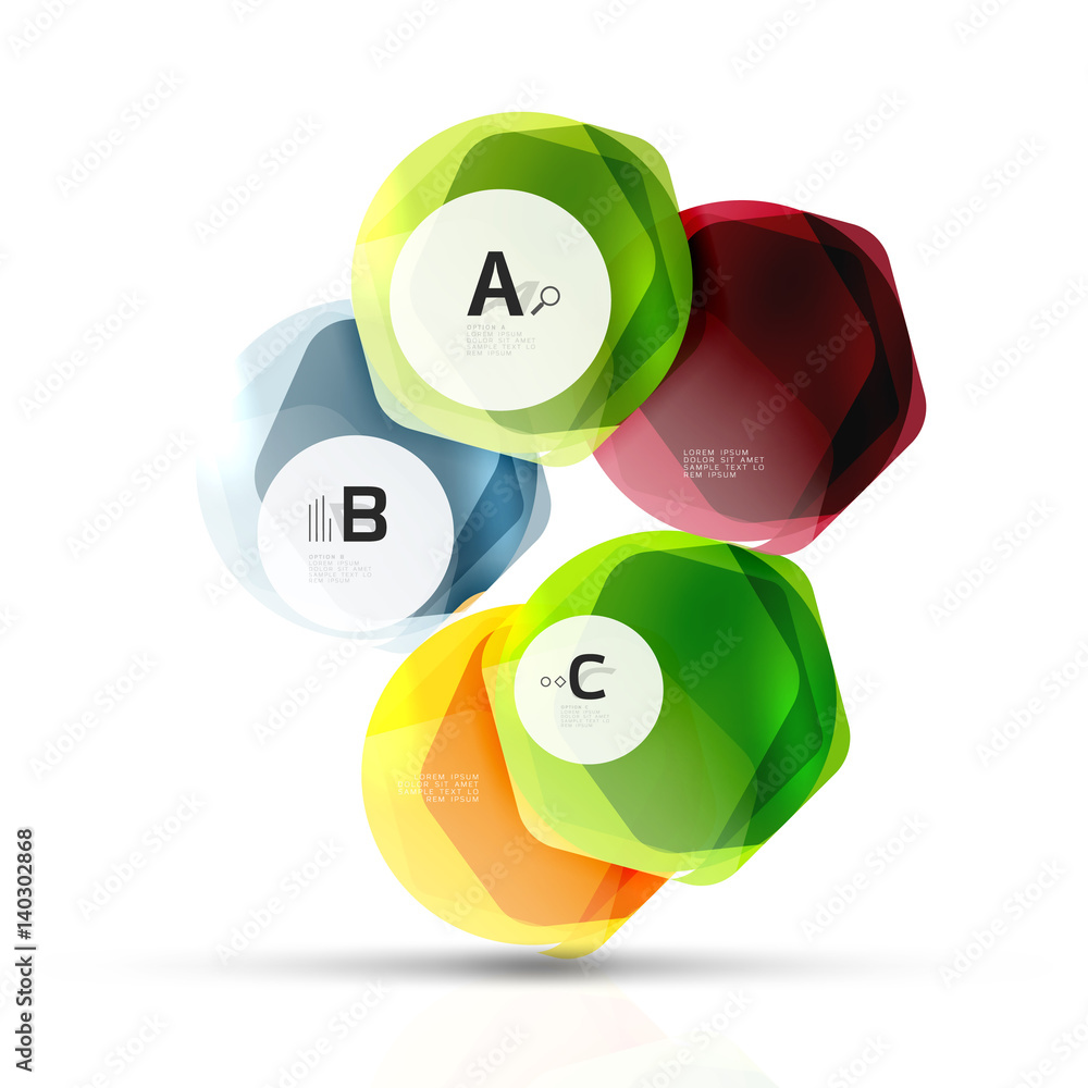 Shiny style modern geometrical hexagons web boxes Shiny style modern geometrical hexagons web boxes