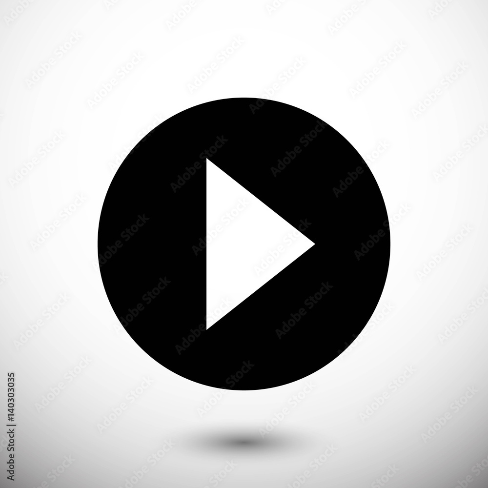 play icon stock vector illustration flat design play icon stock vector illustration flat design