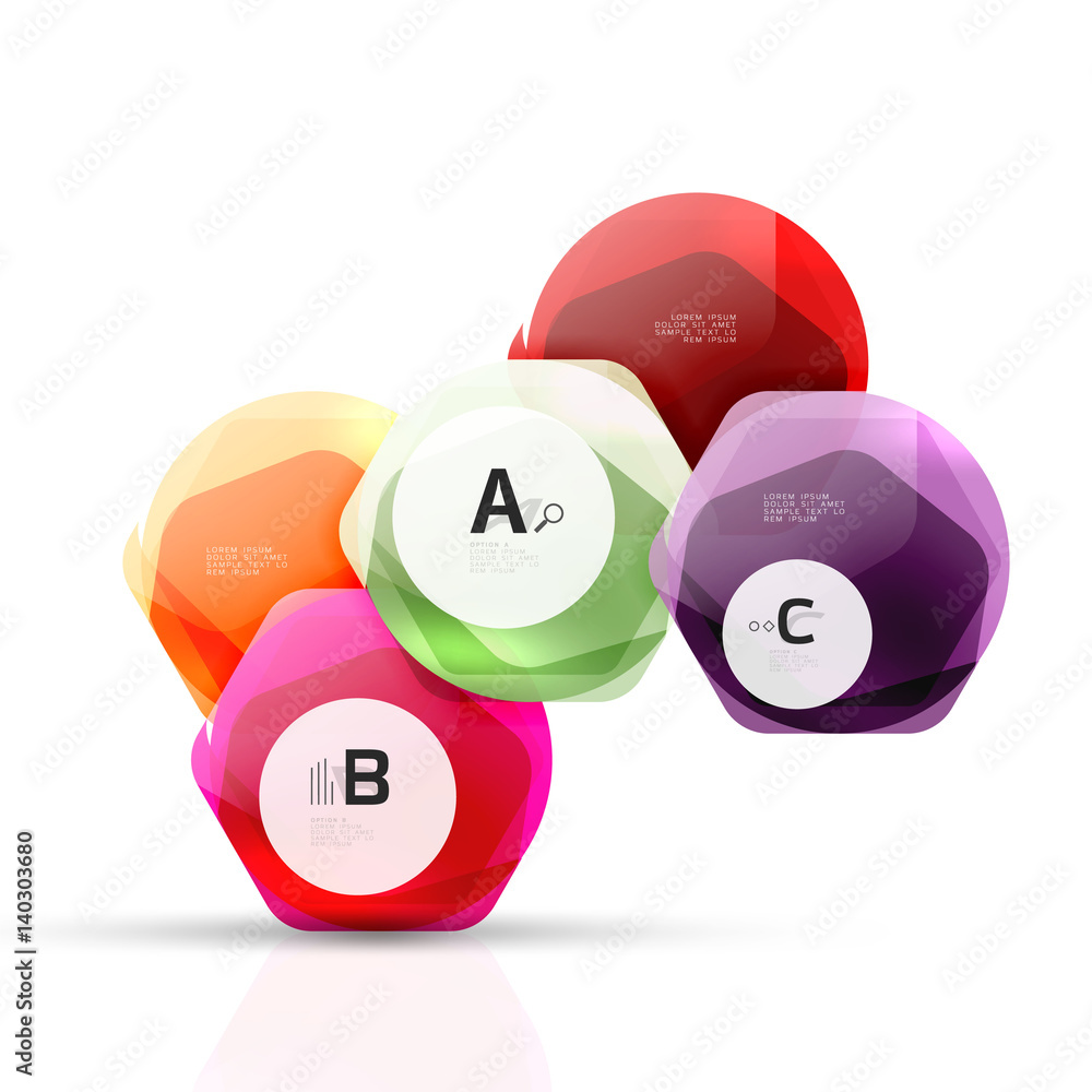 Abstract geometrical hexagon banner Abstract geometrical hexagon banner
