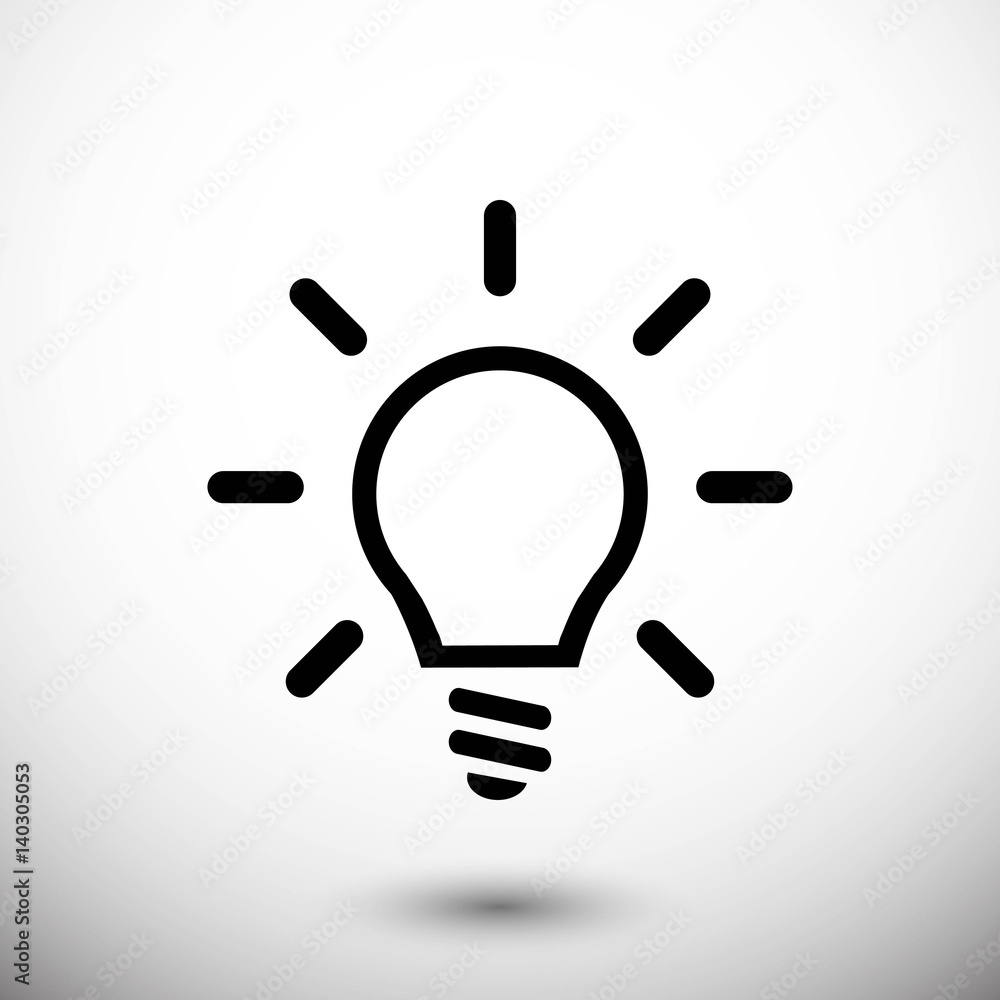 bulb icon stock vector illustration flat design