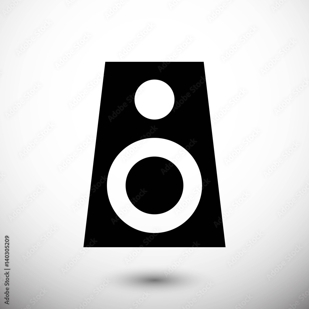 Audio speakers icon stock vector illustration flat design Audio speakers icon stock vector illustration flat design