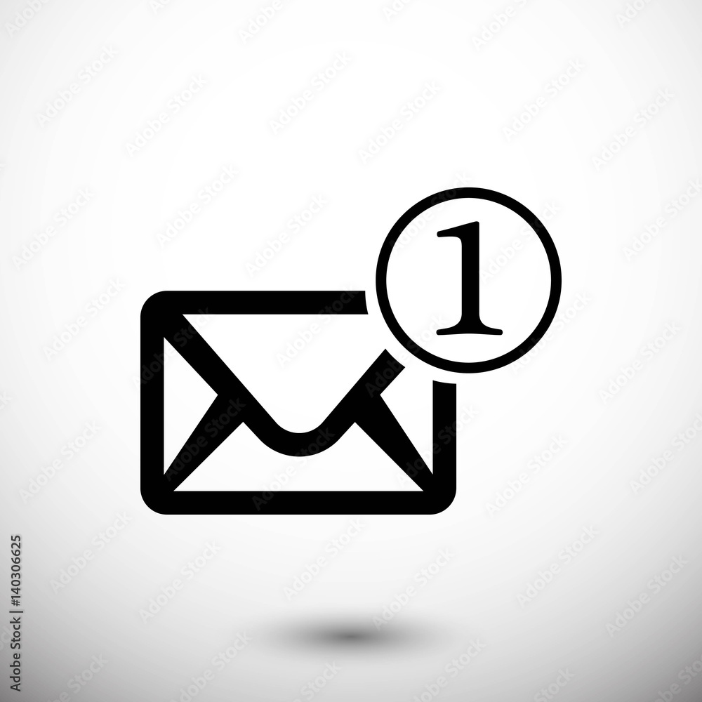 Envelope Mail icon, vector illustration. Flat design style Envelope Mail icon, vector illustration. Flat design style