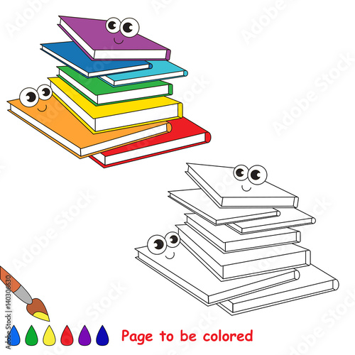 Page to be colored, simple education game for kids.
