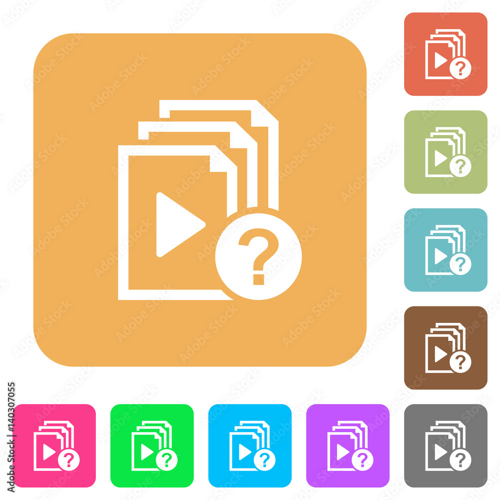 Unknown playlist rounded square flat icons Unknown playlist rounded square flat icons