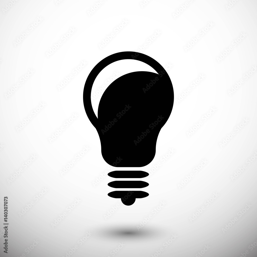 bulb icon stock vector illustration flat design bulb icon stock vector illustration flat design