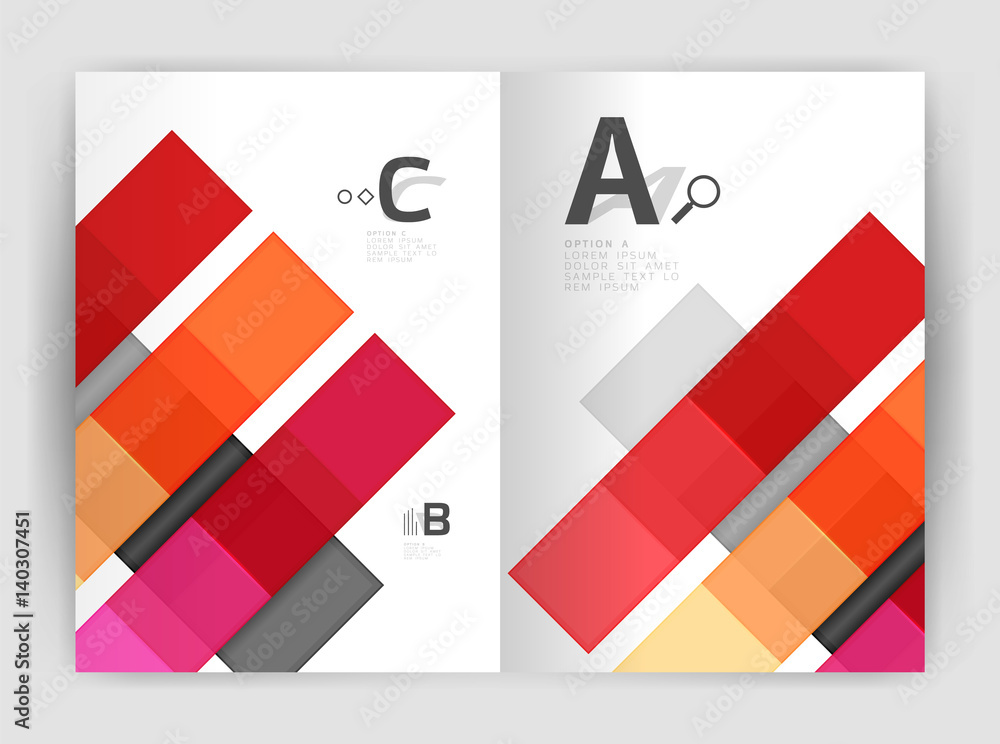 Obraz premium Vector modern geometrical a4 flyer brochure template