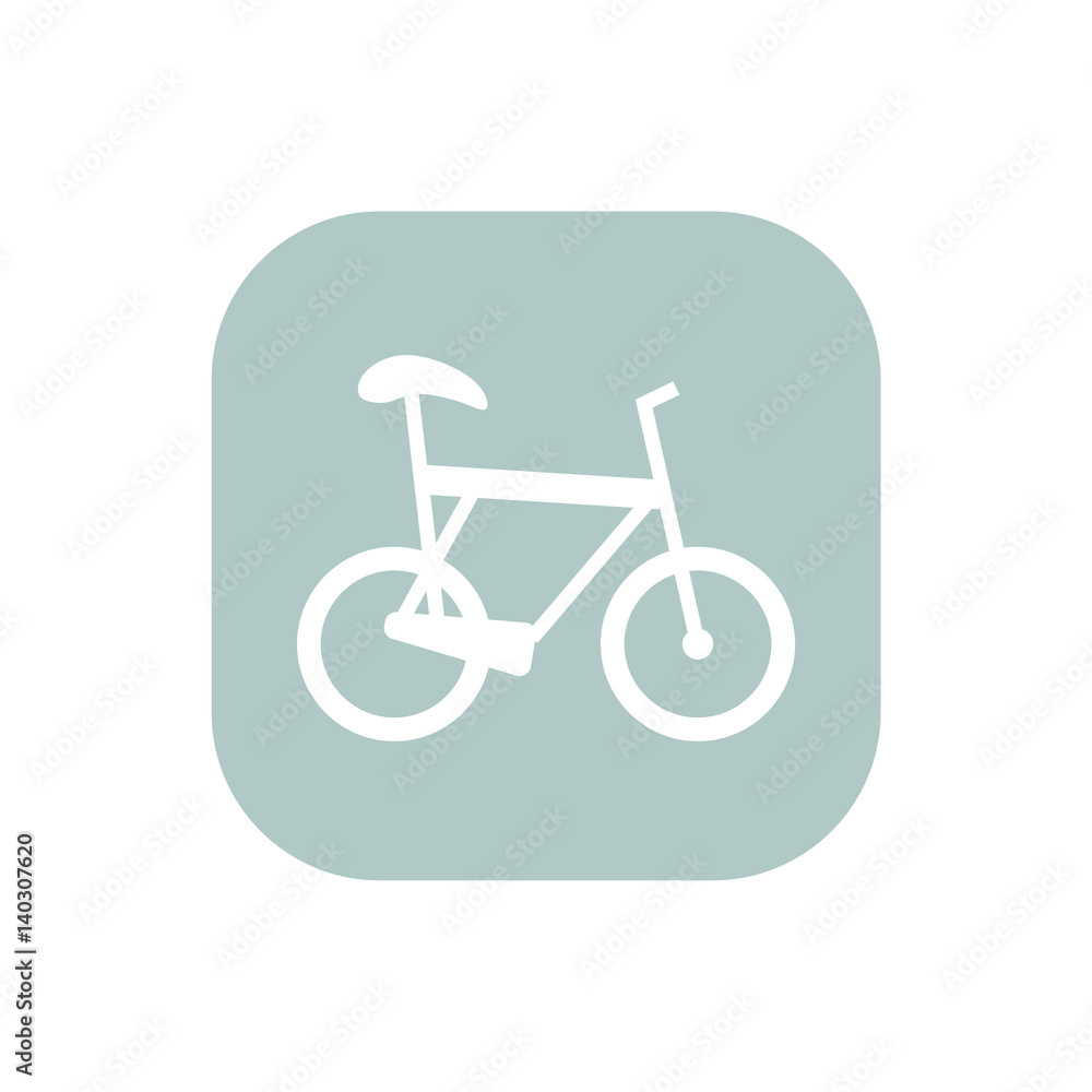 Bike icon isolated vector sign symbol on blue background. Transport elements. Can be used in logo, UI and web design Bike icon isolated vector sign symbol on blue background. Transport elements. Can be used in logo, UI and web design