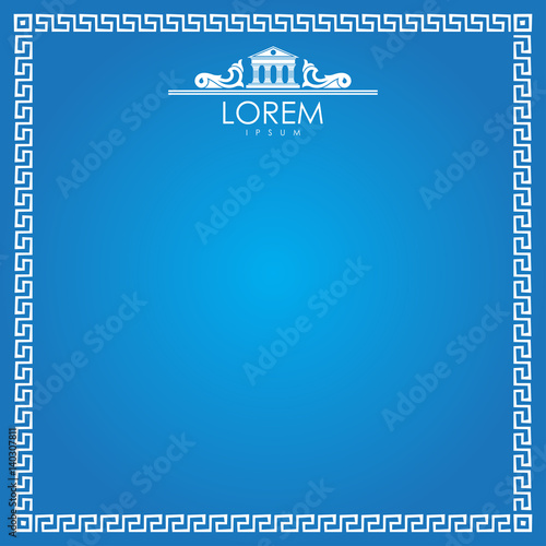 Vector polynarric template in the Greek style.