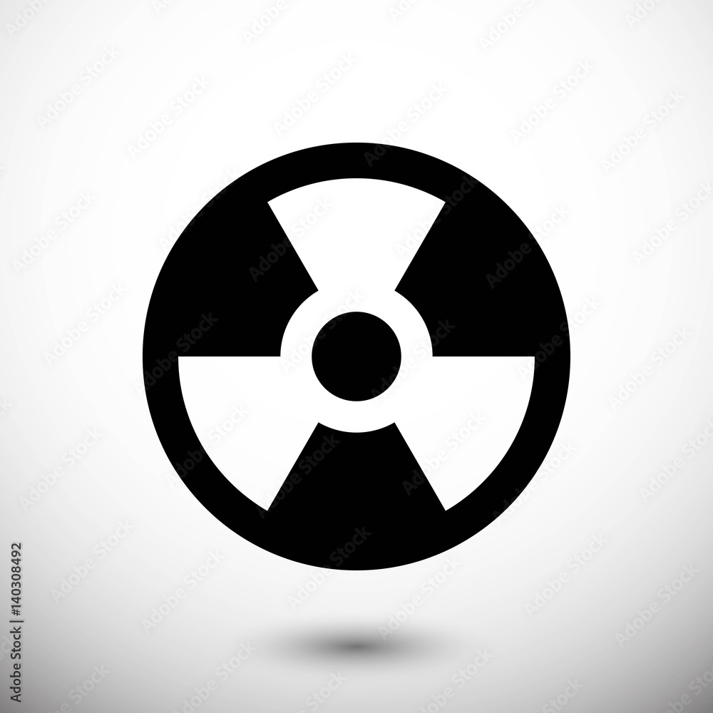 radioactive icon stock vector illustration flat design radioactive icon stock vector illustration flat design
